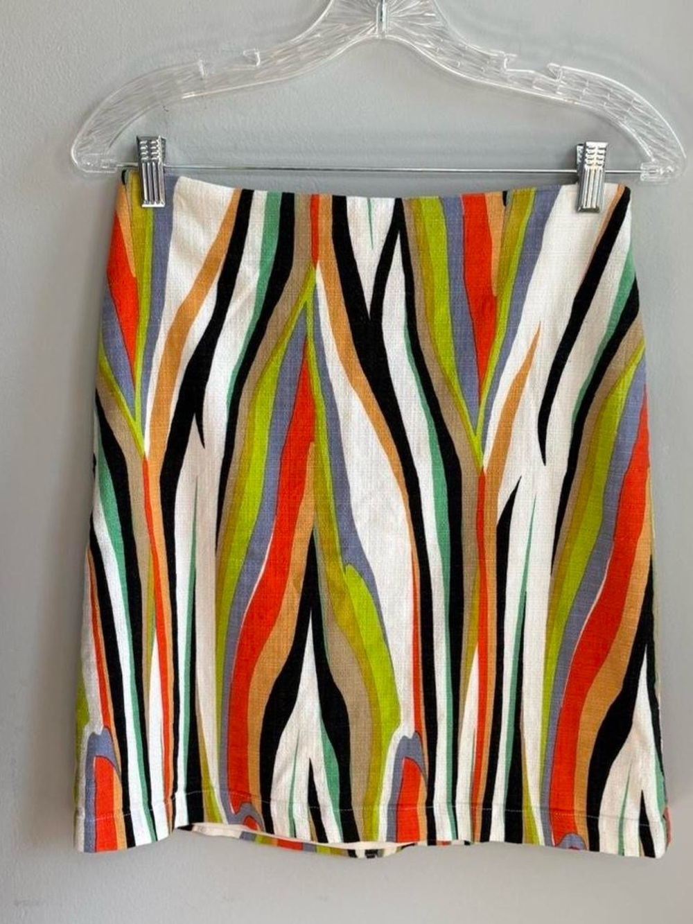 Halogen Colorful Mini Skirt with Center Zipper - Size 4